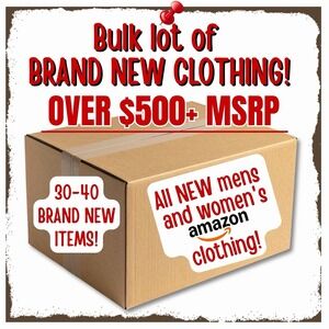 NEW! $500+ MSRP Bulk Women‎ and Men Mixed Clothing Amazon Reseller Wholesale Box